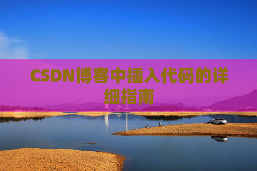 CSDN博客中插入代码的详细指南